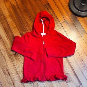 Tommy Bahama Girls lightweight red zip up